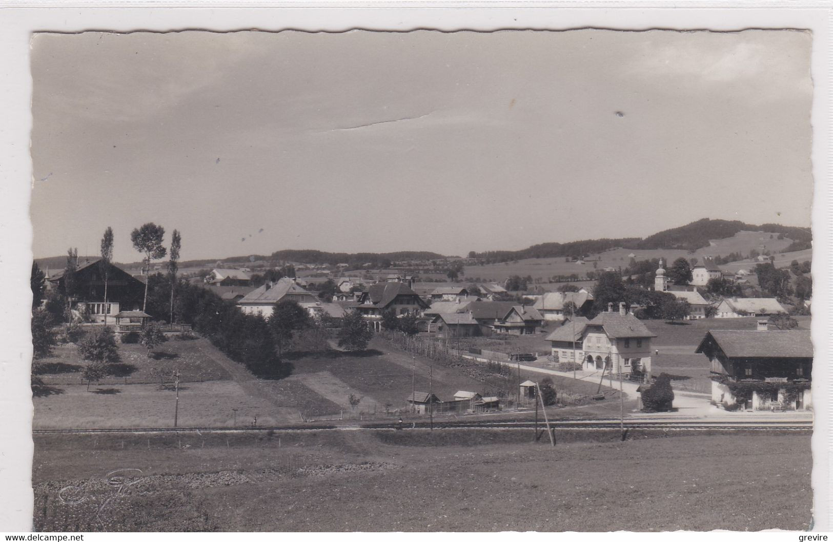 Vaulruz, gare sur la ligne Bulle-Palézieux. Carte-photo