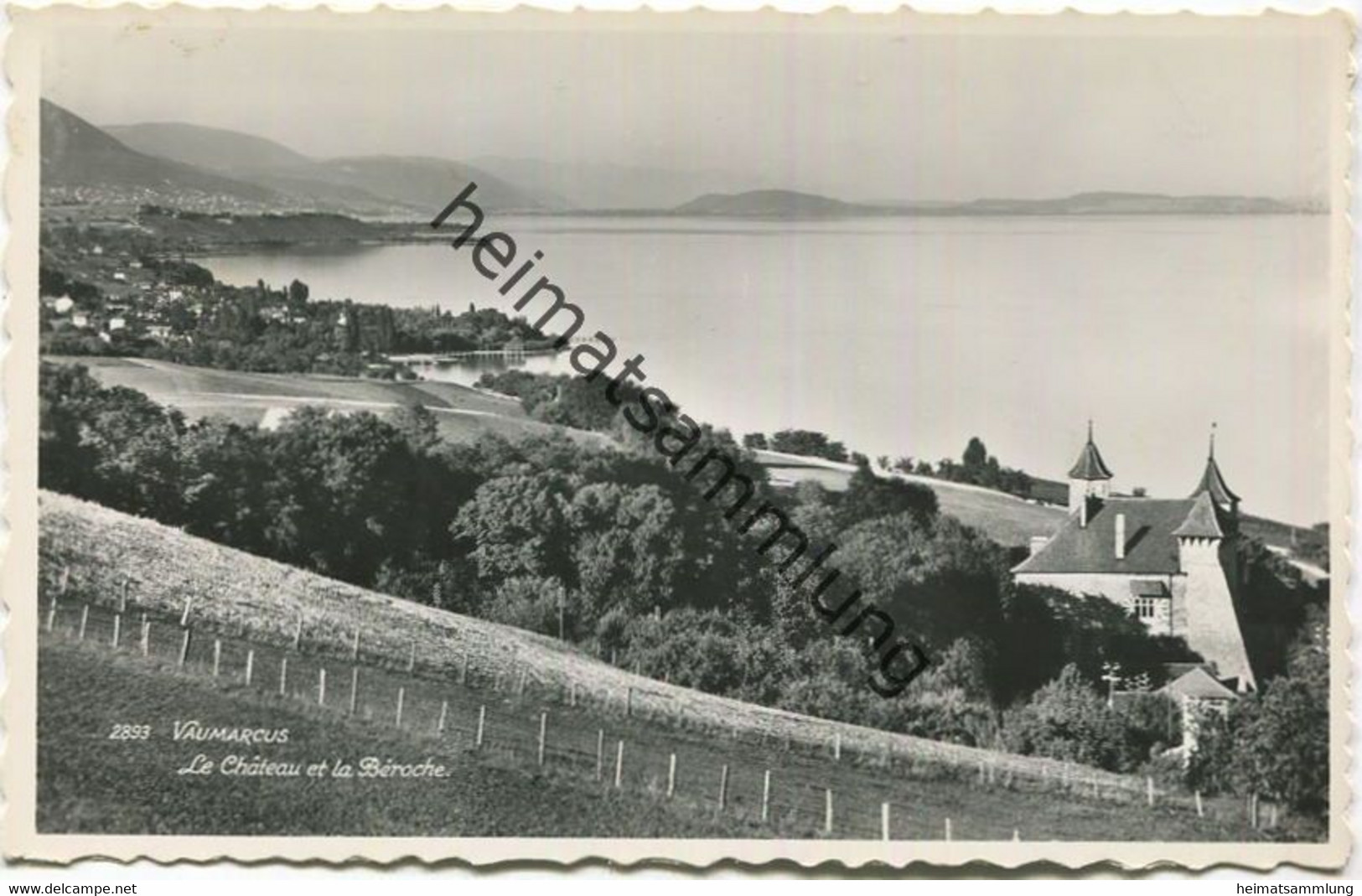 Vaumarcus - Chateau - Beroche - Foto-AK - Verlag Perrochet Lausanne