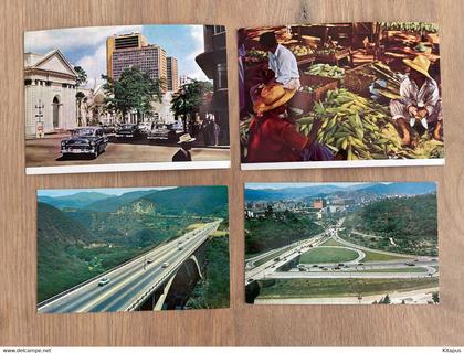 VENEZUELA set of 4 vintage postcards lot Venezuela