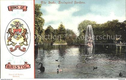 11777745 Bristol UK Lake Zoological Gardens Fountain Arms of Bristol