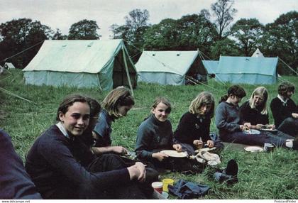 Buckinghamshire Girl Guides Tent Picnic Jubilee Camp Rare Postcard