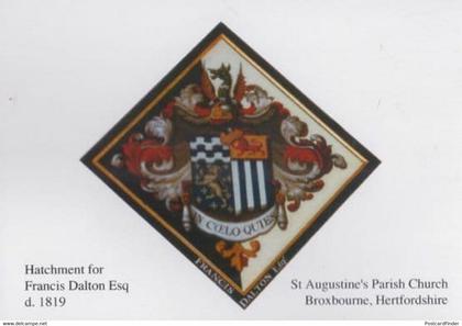 Francis Dalton Hatchment Regalia Ensignia Broxbourne Hertfordshire Postcard