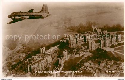 13703228 Windsor  Castle London A Vickers Viking Air Liner over Windsor Castle