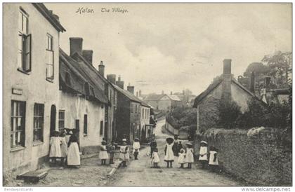 somerset, HALSE, Village Scene, Children (1906)