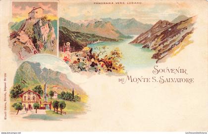 [-5%] SUISSE - Souvenir du Monte S.Salvatore - Colorisé - Carte postale ancienne