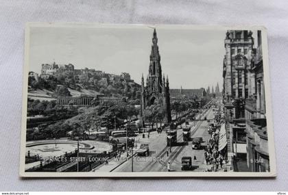 Cpsm, Edinburgh, princes street looking, west, Ecosse