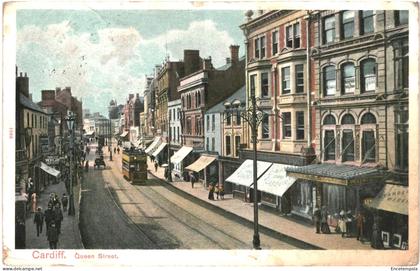 CPA Carte postale  Royaume Uni  Glamorgan  Cardiff Queen Street 1905  VM67062ok