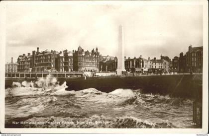 10928032 Blackpool Blackpool war Memorial Princess Parade from Sea *