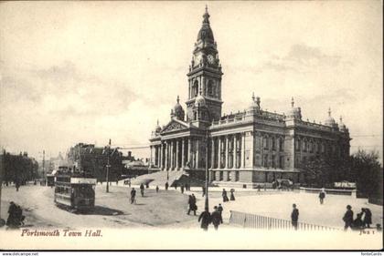 10990105 Portsmouth Town Hall Strassenbahn  Portsmouth