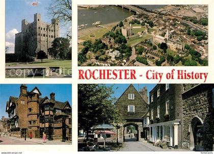 73607268 Rochester Kent Castle Old Houses Cathedral aerial view Rochester Kent