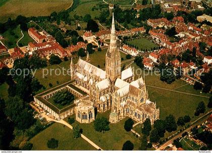 73745312 Wiltshire UK Salisbury Cathedral Aerial view Wiltshire UK