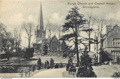 pays div-ref J543- royaume uni - united kingdom -parish church and council house , bromsgrove -