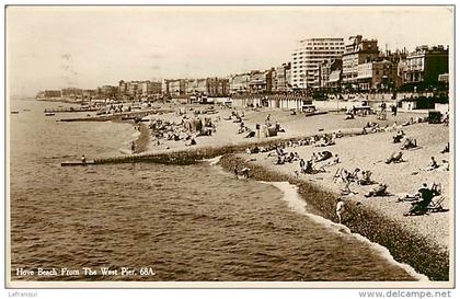 pays divers - royaume uni -ref C416- hove beach from the west pier -brighton  -