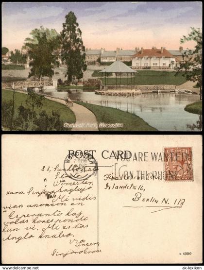 Postcard Worcester Cheluvelt Park Worcester 1931