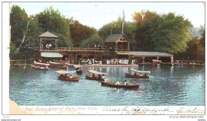 POSTAL   NUEVA YORK   -EE.UU.  - CASA BARCO EN CENTRAL PARK  (BOAT HOUSE CENTRAL PARK )