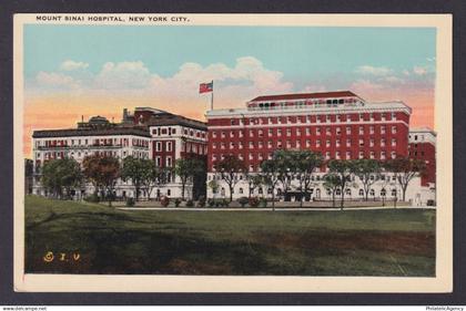 Postcard, United States, New York City NY, Mount Sinai Hospital