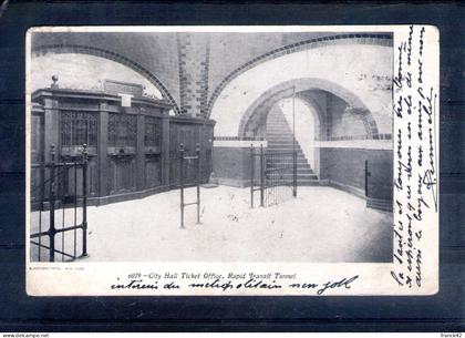 Etats Unis. new york. city hall ticket office, rapid transit tunnel