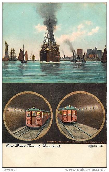 pays divers -etats unis- usa -ref C326- new york - east river tunnel - metro - postcard in good condition  -