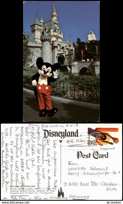 Postcard Anaheim Disneyland Mickey Mouse Castle 1993  gel. Air Mail