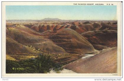 Painted Desert AZ Arizona, US Southwest Landscape, c1920s Vintage Postcard