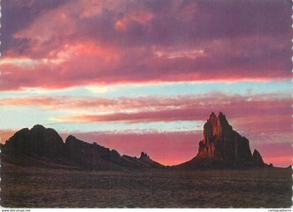 Postcard USA Shiprock sunset Colorado AZ Arizona