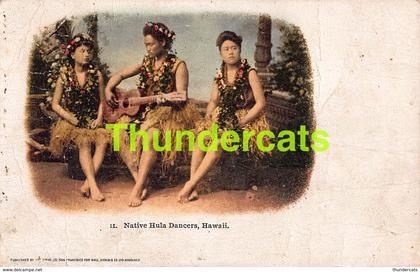 CPA HAWAII HAWAI NATIVE HULA DANCERS (  BEAUCOUP DE PLIS !! HEAVY CREASED !! )