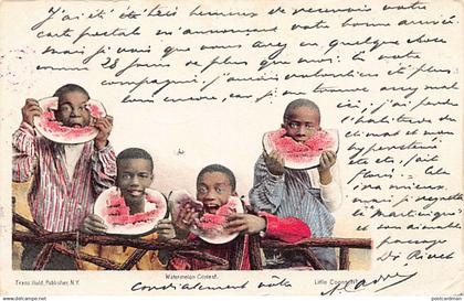 Black Americana - Watermelon Contest - PRIVATE MAILING CARD - Publ. Franz Huld