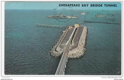 Chesapeake Bay Bridge Tunnel postcard travelled 1973 to Austria bb160420