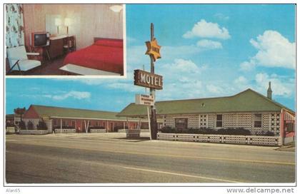 Cheyenne WY Wyoming,  Ranger Motel, Lodging, Interior View Television Set, c1960s/70s Vintage Postcard