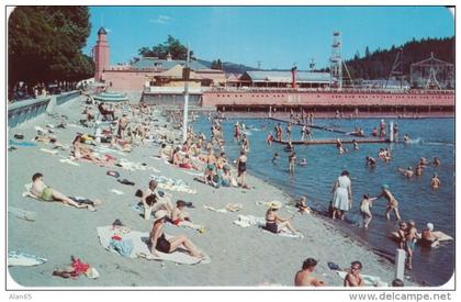 Coeur d'Alene ID Idaho, Municipal Beach Lake Shore, c1950s Vintage Postcard