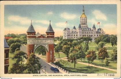 11111956 Hartford Connecticut State Capitol Memorial Arch