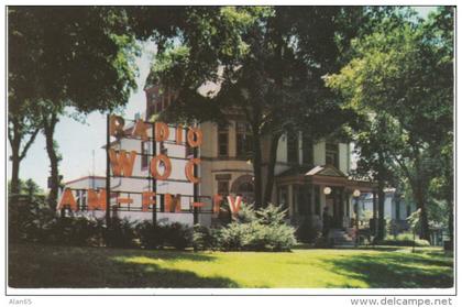 Davenport Iowa, Radio and Television Station WOC Building, c1950s Vintage Postcard