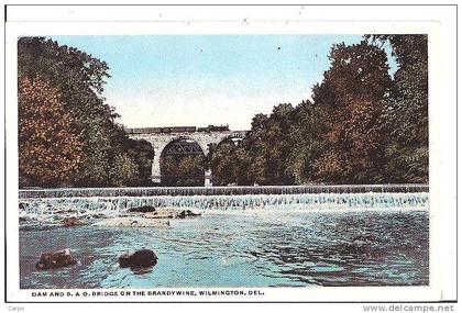 DELAWARE (DE). - WILMINGTON. Dam and B. & O. bridge on the Brandywine.