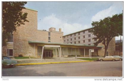 Iowa City Iowa, State University of Iowa Burge Hall Women's Residence Dorm on Campus, c1950s Vintage Postcard