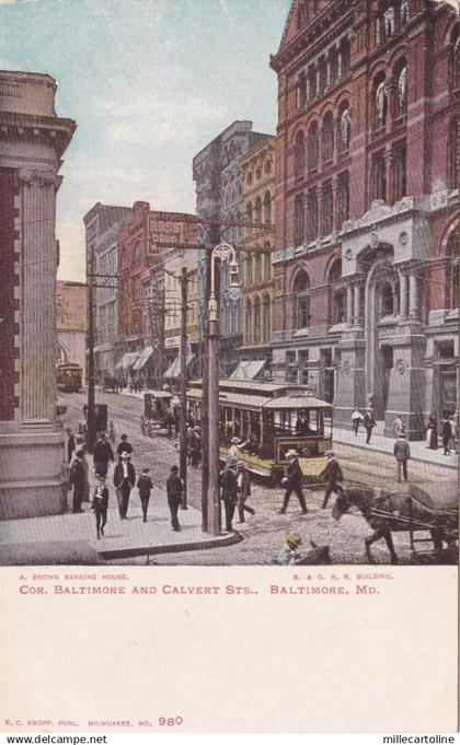 MARYLAND - Cor. Baltimore and Calvert Street, Baltimore