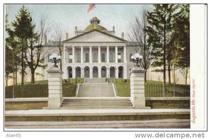 Augusta ME Maine, State Capitol, Architecture, c1900s/10s Vintage Postcard