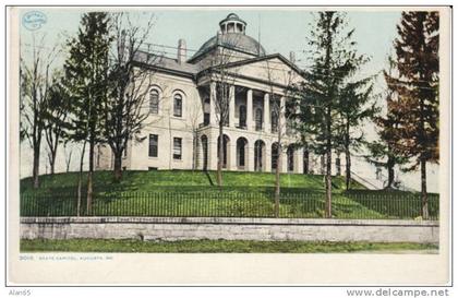 Augusta ME Maine, State Capitol Building, Architecture c1900s Vintage Detroit Publishing Co. Postcard