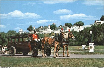 11491580 Mackinac Island Grand Hotel Bus Horses Historic Old Fort Father Marquet