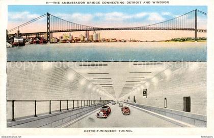 73819635 Detroit Michigan Ambassador Bridge connecting Detroit and Windsor Tunne