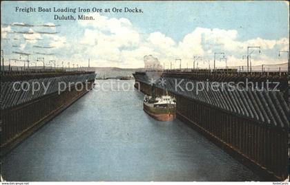 11693941 Duluth Minnesota Freight Boat loading iron at Ore Docks