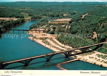 73733266 Branson Missouri Lake Taneycomo Bridge aerial view