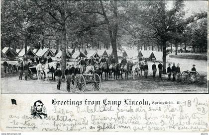 PC CPA US, PROPAGANDA / POLITICS, CAMP LINCOLN, SPRINGFIELD, (b16315)