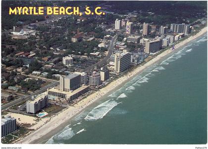 CPM ETATS-UNIS CAROLINE DU SUD MYRTLE BEACH - Vue aérienne de la plage - 1993