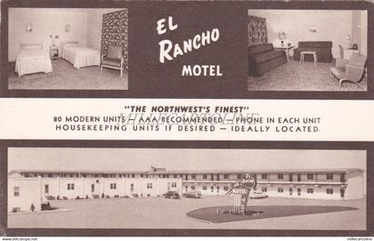 NORTH DAKOTA - El Rancho Motel, Postcard