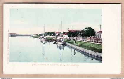 31946 / NEW-ORLEANS Louisiana-LA EVENING on BAYOU ST SAINT- JOHN 1903 By DETROIT PHOTOGRAPHIC Co N°7080