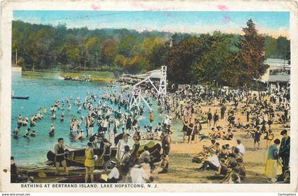 CPA Amérique > Etats-Unis > NJ - New Jersey Bathing at Bertrand Island Beach Lake Hopatcong