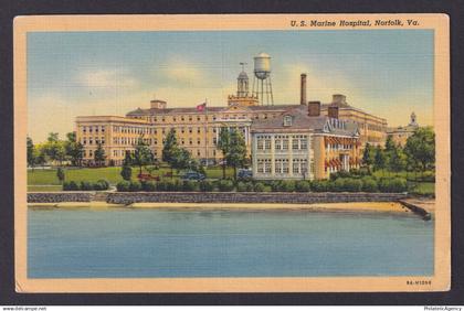 Postcard, United States, Norfolk VA, U.S. Marine Hospital, Norfolk