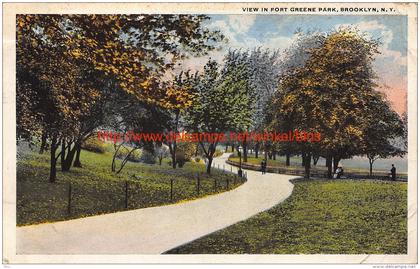 1920 View in Fort Greene Park Brooklyn New York