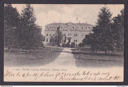 Postcard, United States, Sidney OH, Shelby County Infirmary