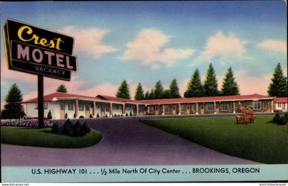 CPA Brookings Oregon USA, Crest Motel Vacancy, U. S. Highway 101